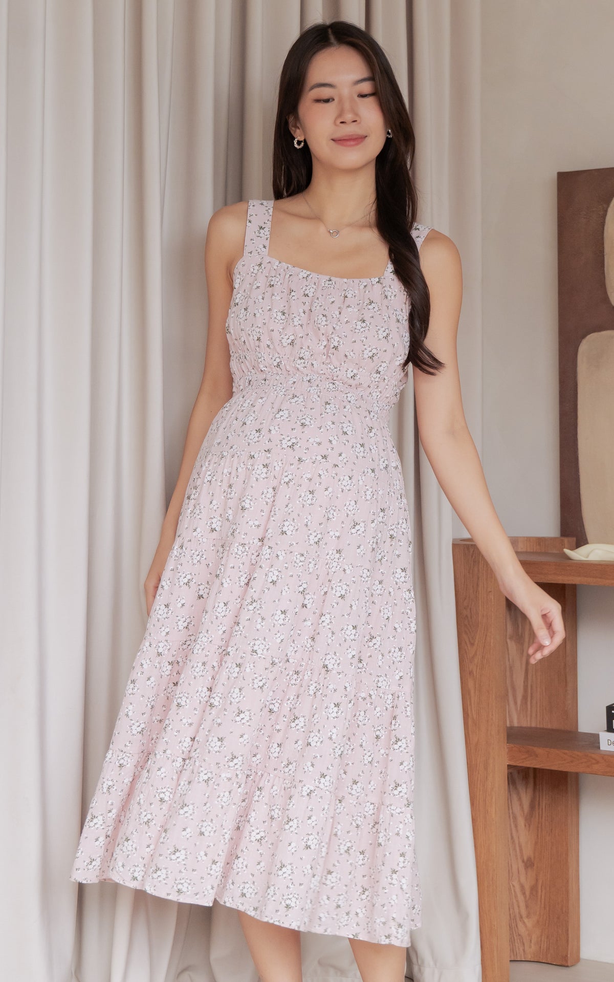 Maisie Floral Nursing Dress in Pink