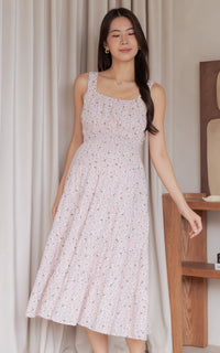 Maisie Floral Nursing Dress in Pink