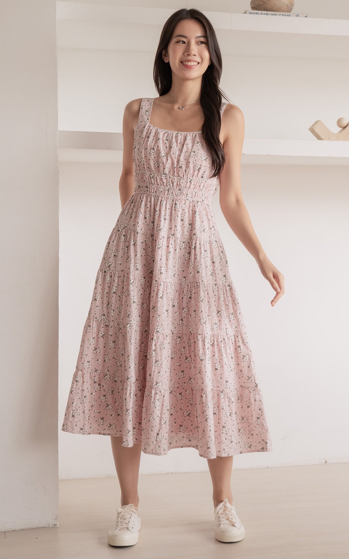 Maisie Floral Nursing Dress in Pink