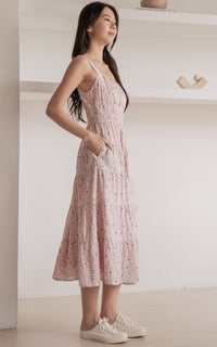 Maisie Floral Nursing Dress in Pink