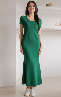 Malia Padded Bodycon Nursing Dress in Green