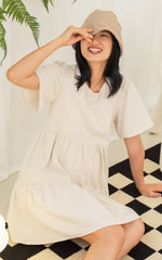 Maya Nursing Dress in Cream
