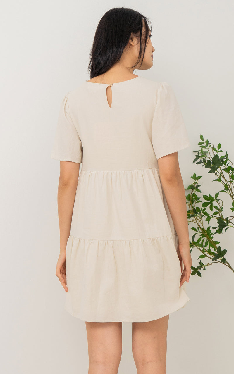 Maya Nursing Dress in Cream