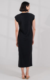 Myla Knitted Nursing Dress in Black