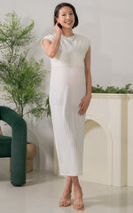 Myla Knitted Nursing Dress in Cream