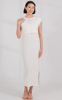 Myla Knitted Nursing Dress in Cream