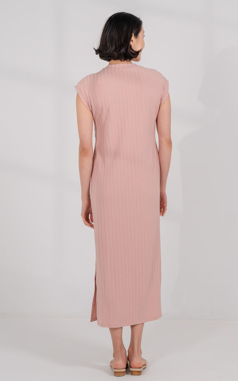 Myla Knitted Nursing Dress in Pink