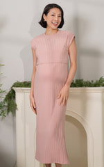 Myla Knitted Nursing Dress in Pink