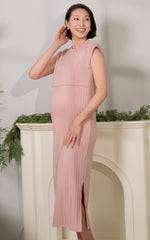 Myla Knitted Nursing Dress in Pink