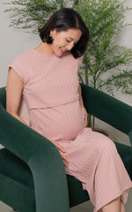 Myla Knitted Nursing Dress in Pink