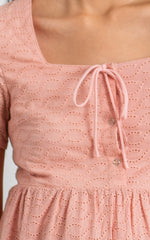 Nevaeh Peplum Nursing Top in Peach