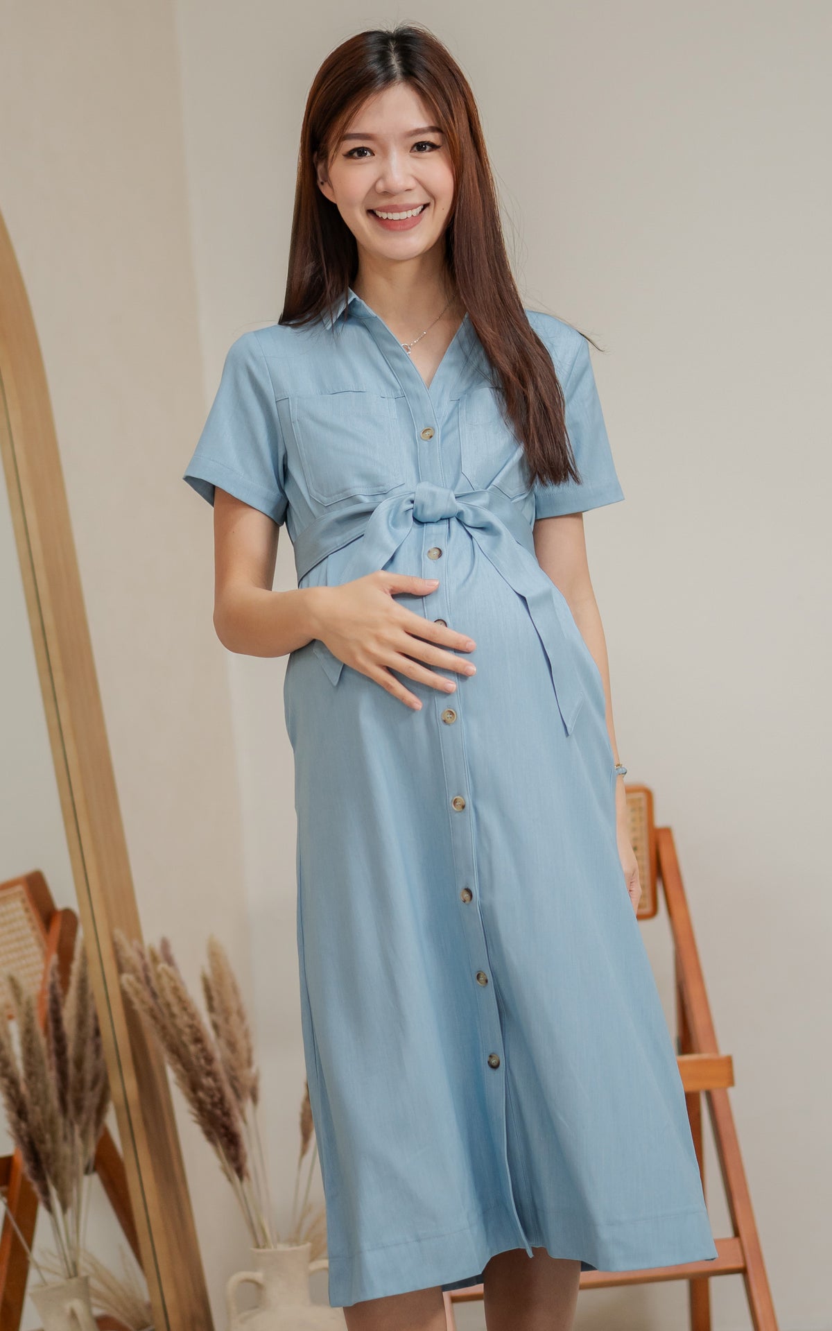 Nicole Denim Nursing Dress