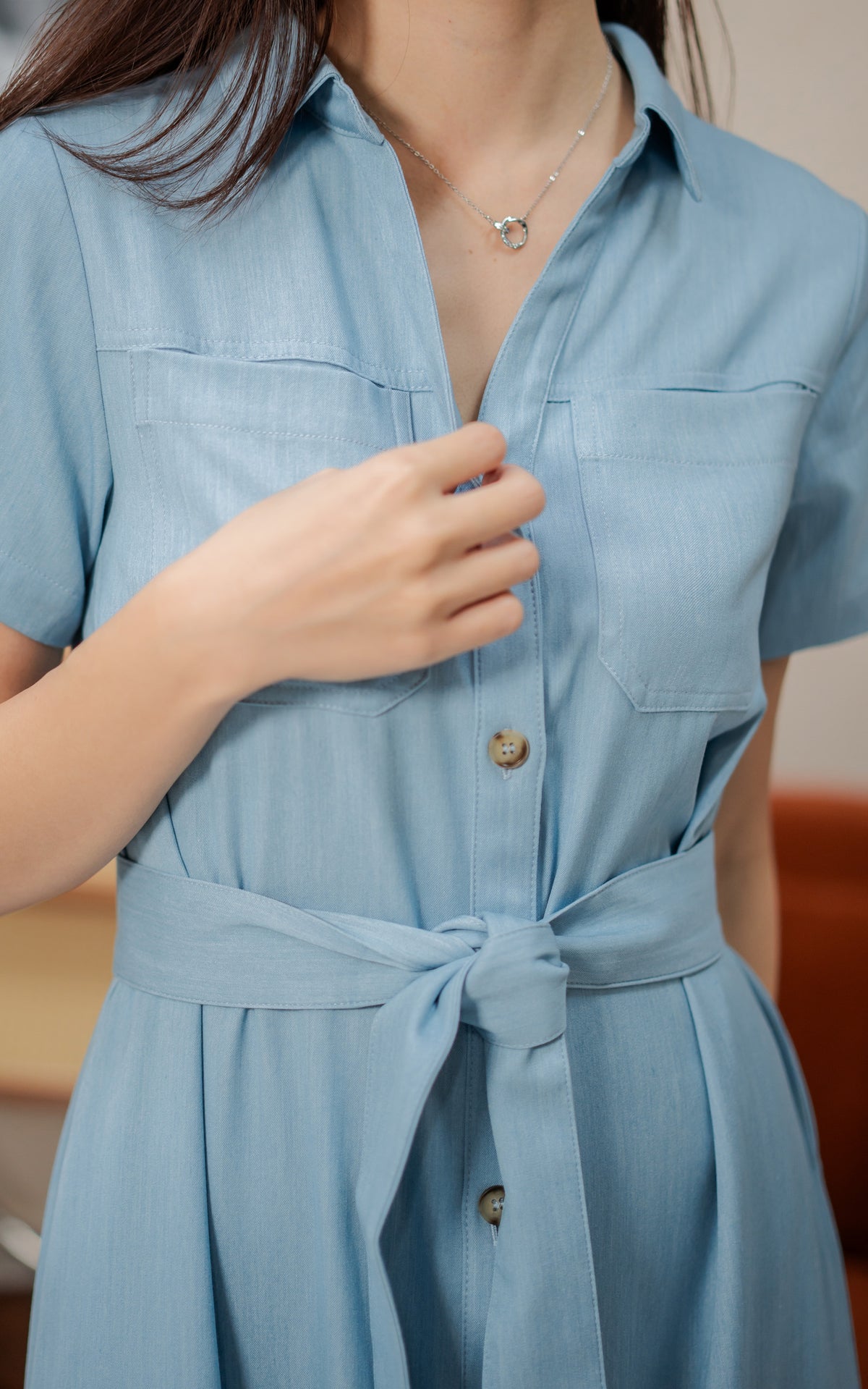 Nicole Denim Nursing Dress