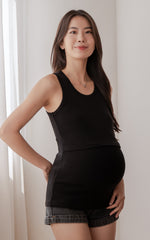 Palmer Knitted Nursing Top in Black