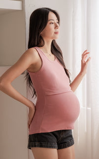 Palmer Knitted Nursing Top in Pink