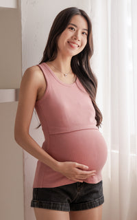 Palmer Knitted Nursing Top in Pink