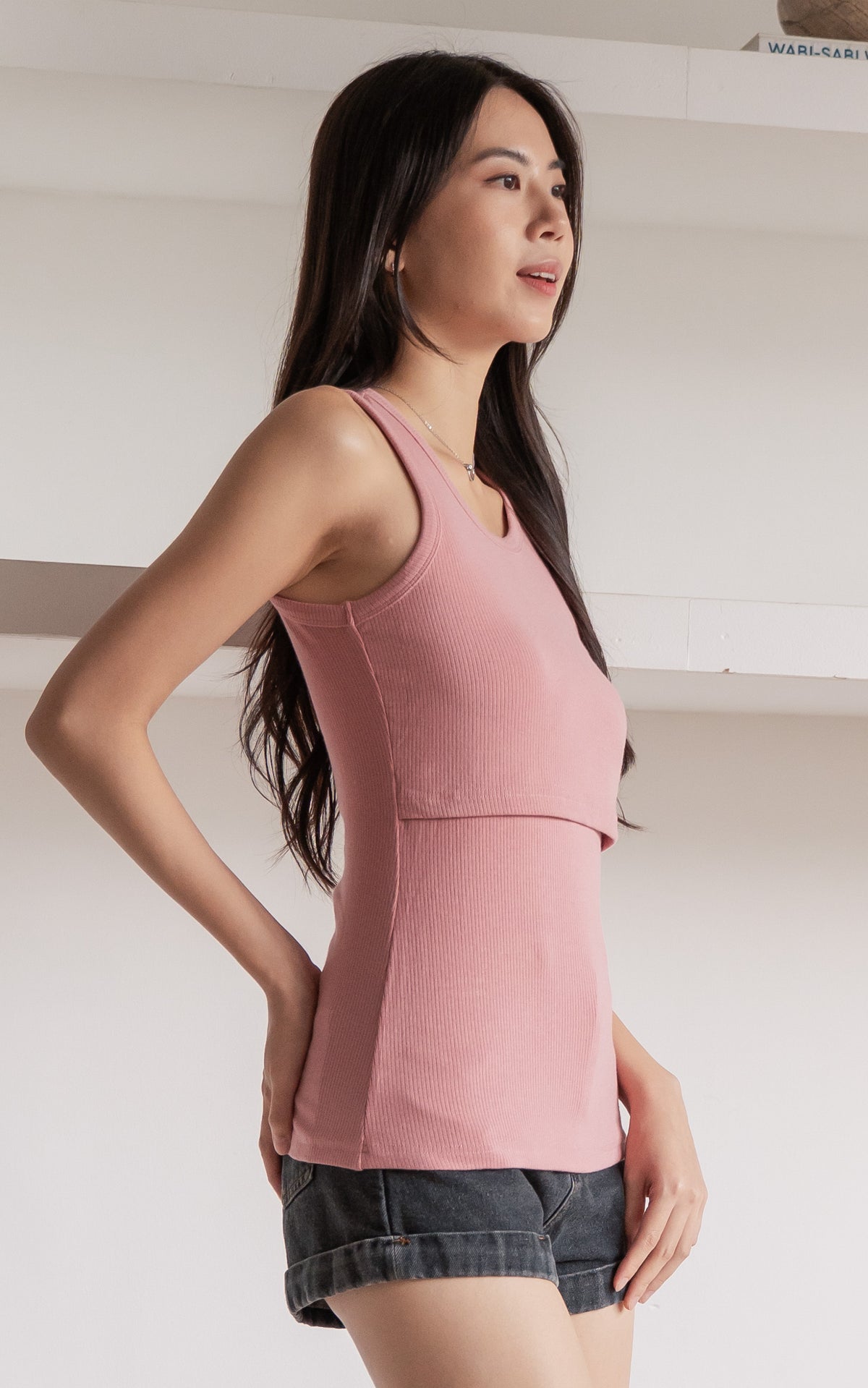 Palmer Knitted Nursing Top in Pink