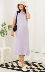 Parker Polo Nursing Dress in Lilac