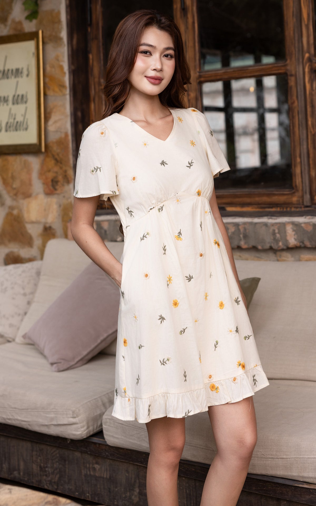 Raya Floral Embriodered Dress