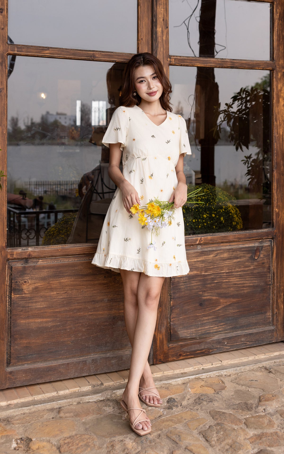 Raya Floral Embriodered Dress
