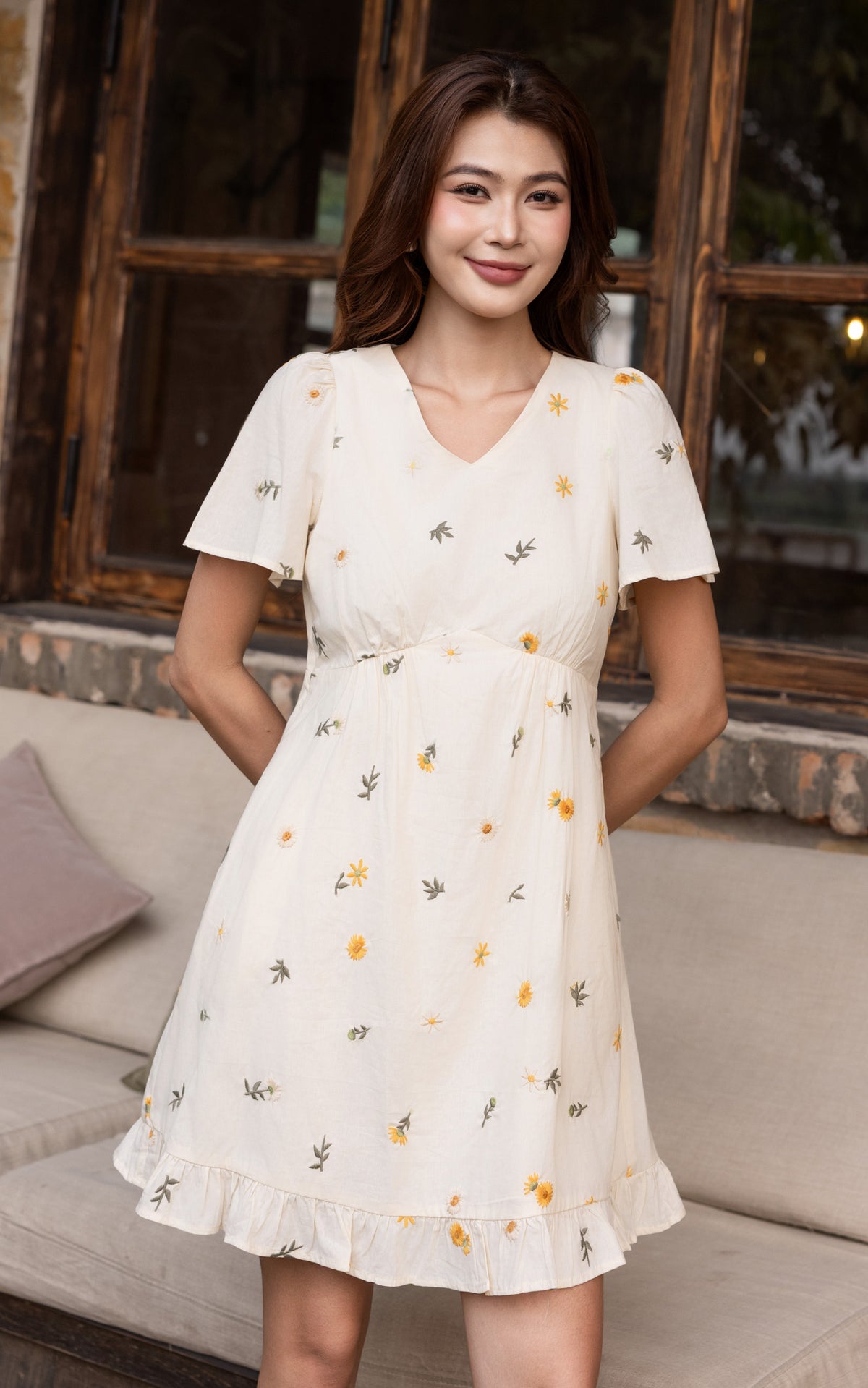 Raya Floral Embriodered Dress