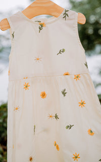 Raya Floral Embriodered Girl Dress