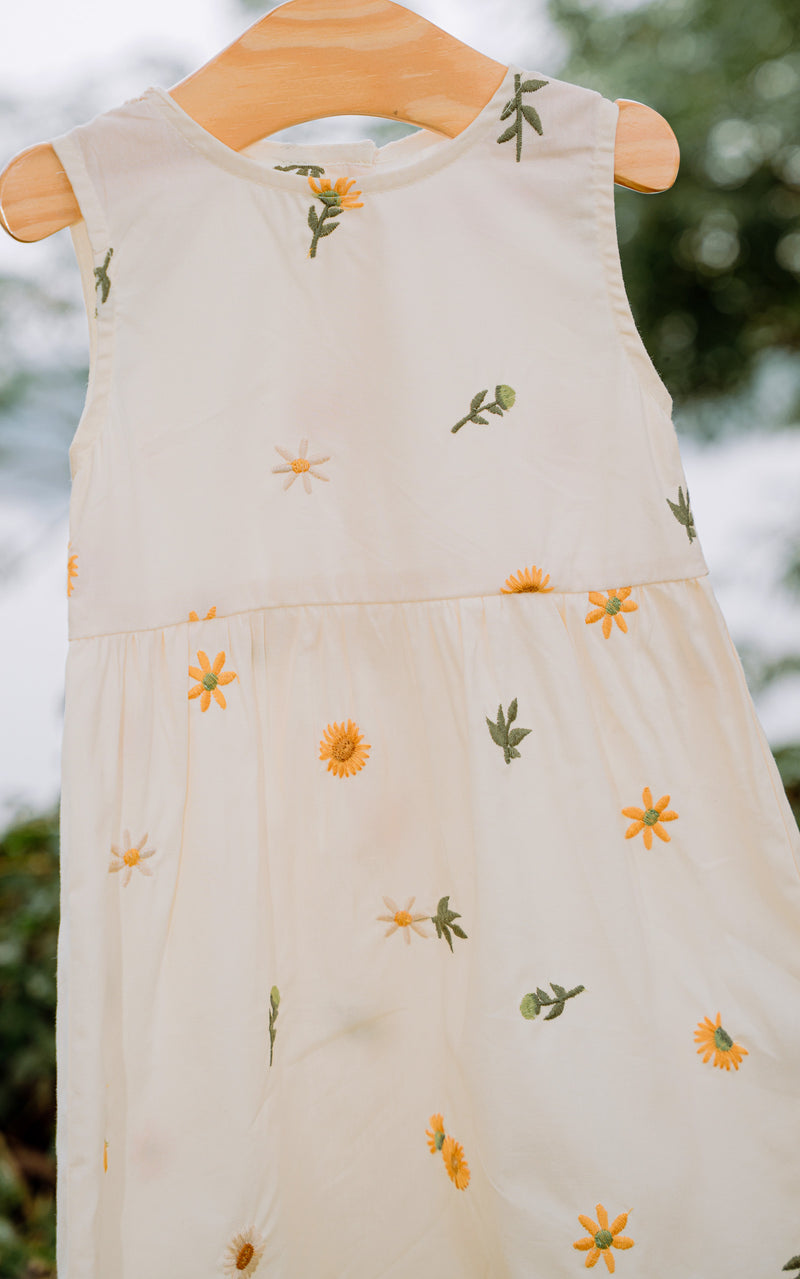 Raya Floral Embriodered Girl Dress