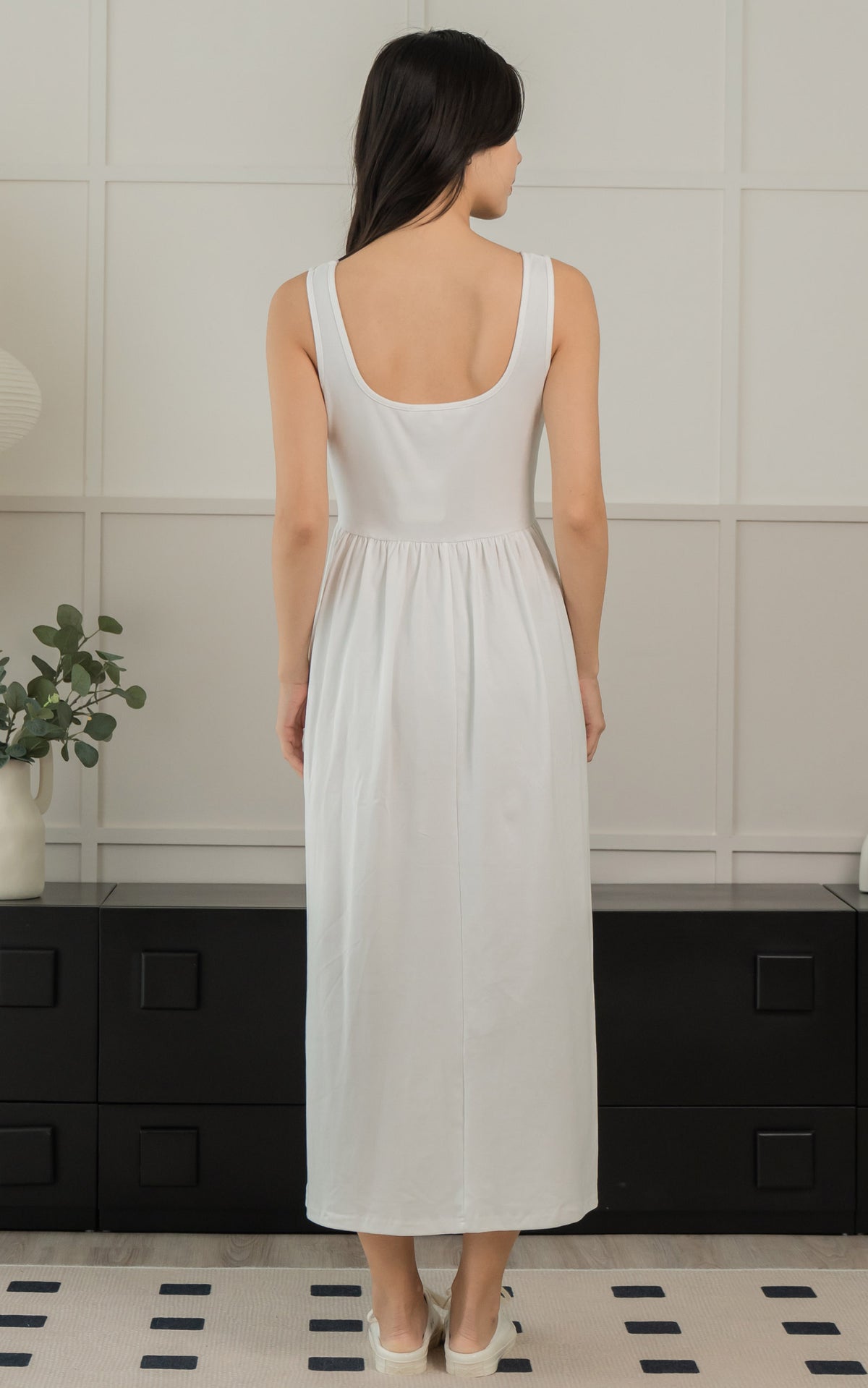 Rosalie Nursing Dress in White