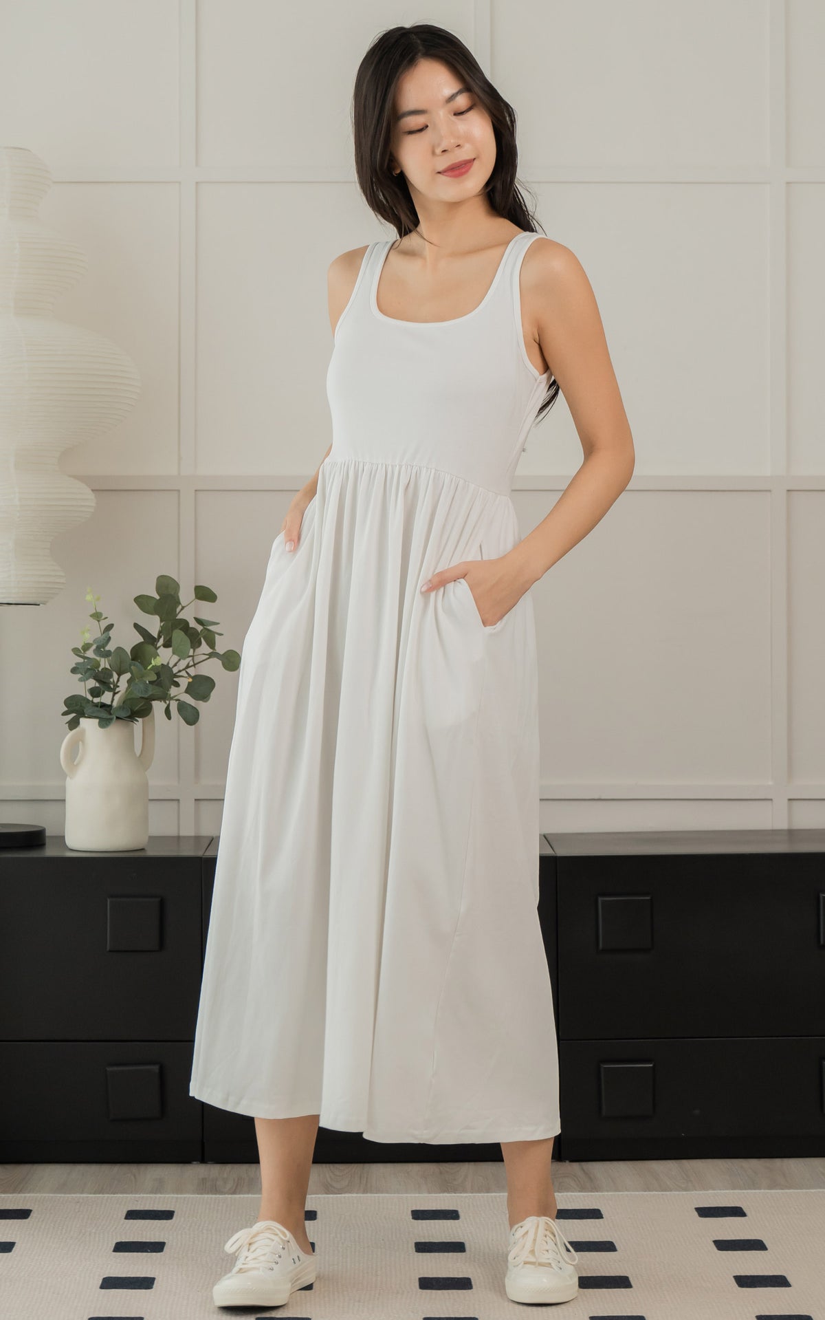 Rosalie Nursing Dress in White