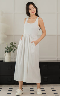 Rosalie Nursing Dress in White