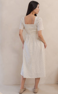 Salem Floral Nursing Dress in Brown