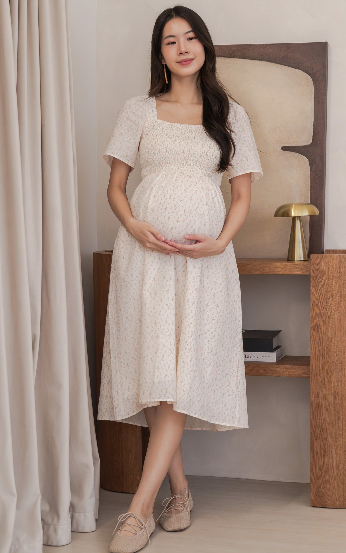 Salem Floral Nursing Dress in Pink