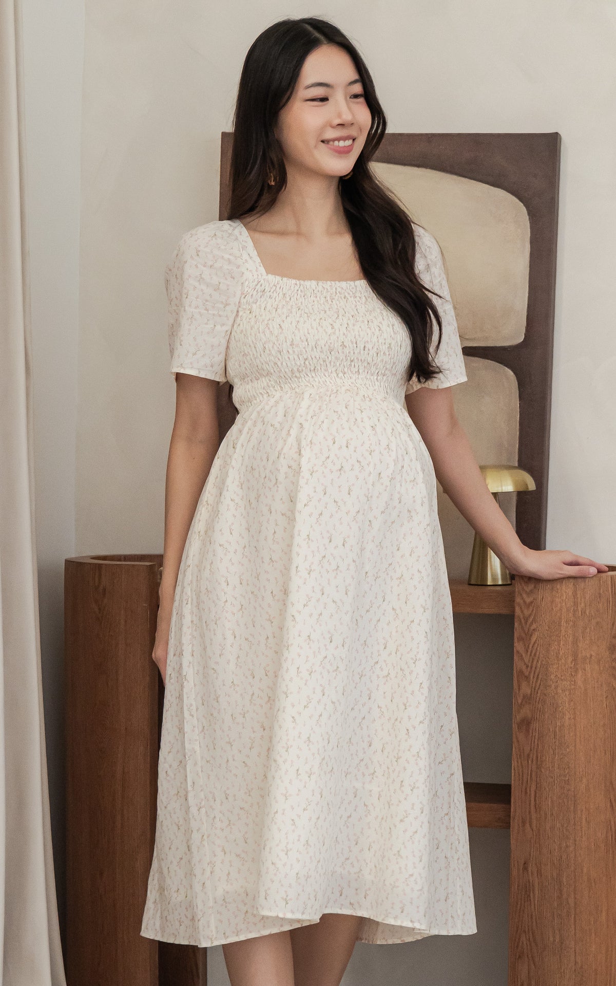 Salem Floral Nursing Dress in Pink