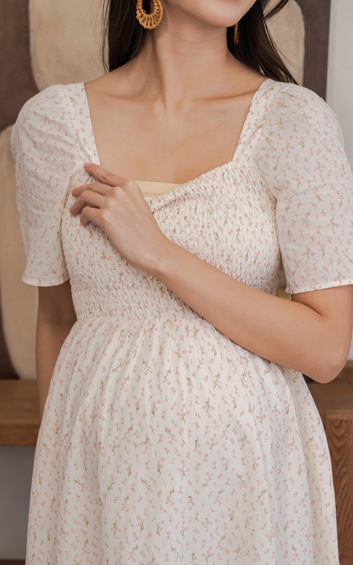 Salem Floral Nursing Dress in Pink