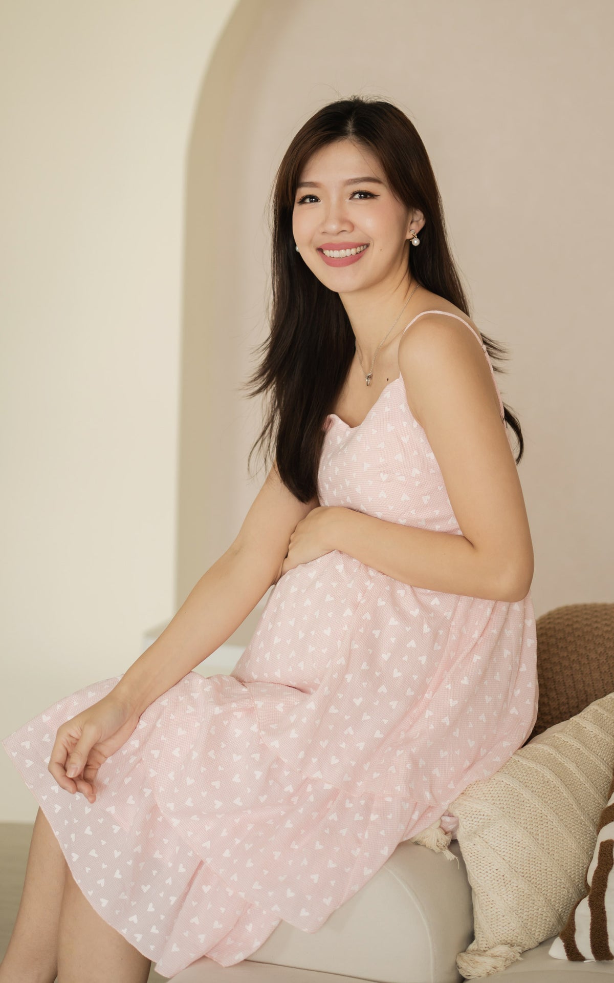 Samara Hearts Padded Nursing Dress