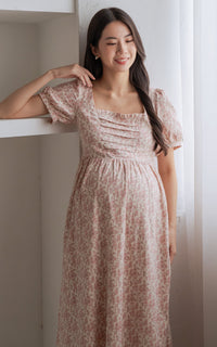 Sawyer Floral Nursing Dress in Pink