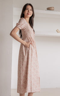 Sawyer Floral Nursing Dress in Pink