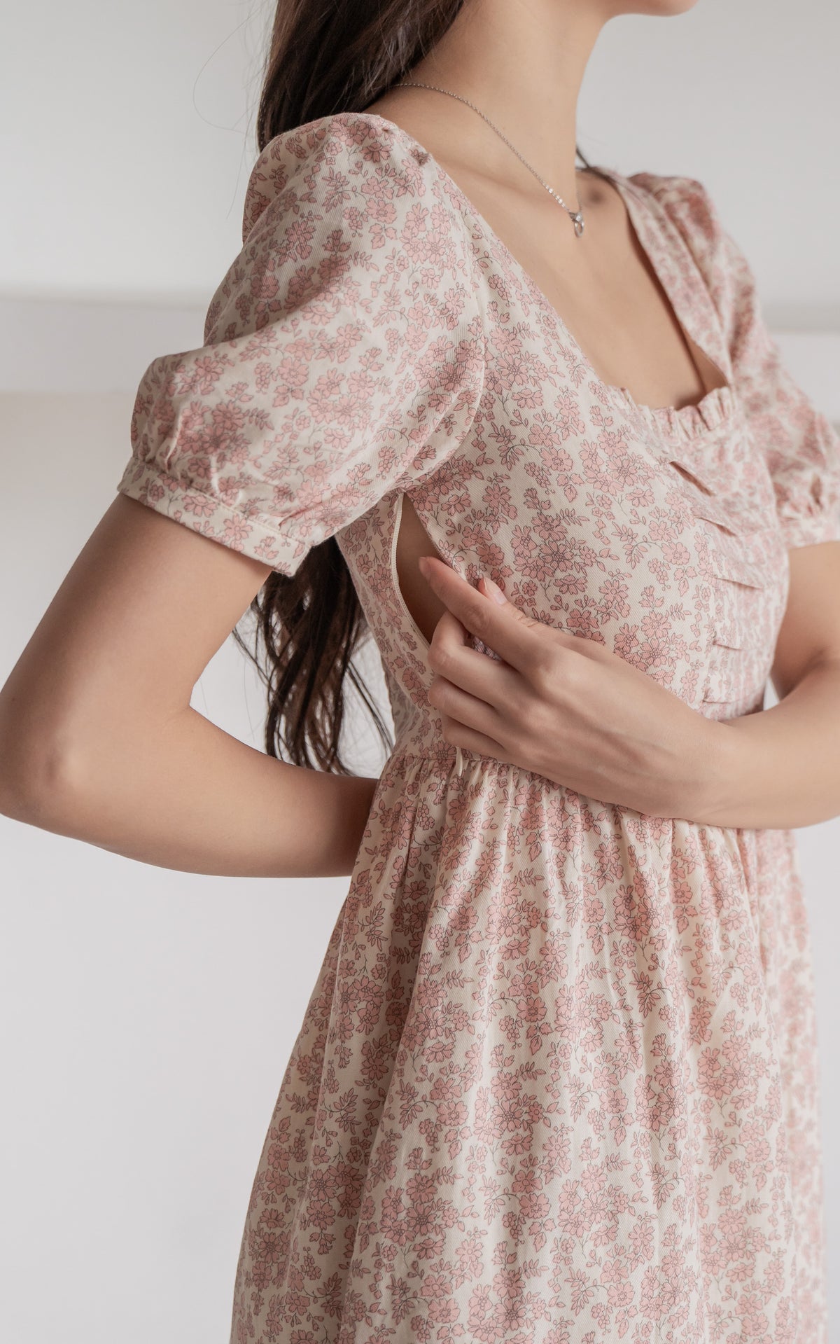 Sawyer Floral Nursing Dress in Pink