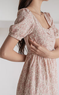 Sawyer Floral Nursing Dress in Pink