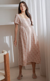 Sawyer Floral Nursing Dress in Pink