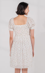 Saylor Floral Padded Nursing Dress in Cream