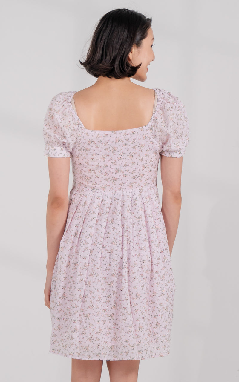Saylor Floral Padded Nursing Dress in Pink
