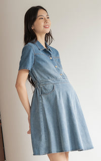 Shiloh Denim Clip-on Button Dress