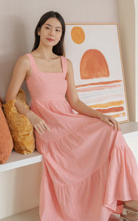 Sydney Textured Sleeveless Dress in Pink