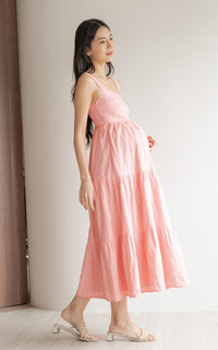 Sydney Textured Sleeveless Dress in Pink