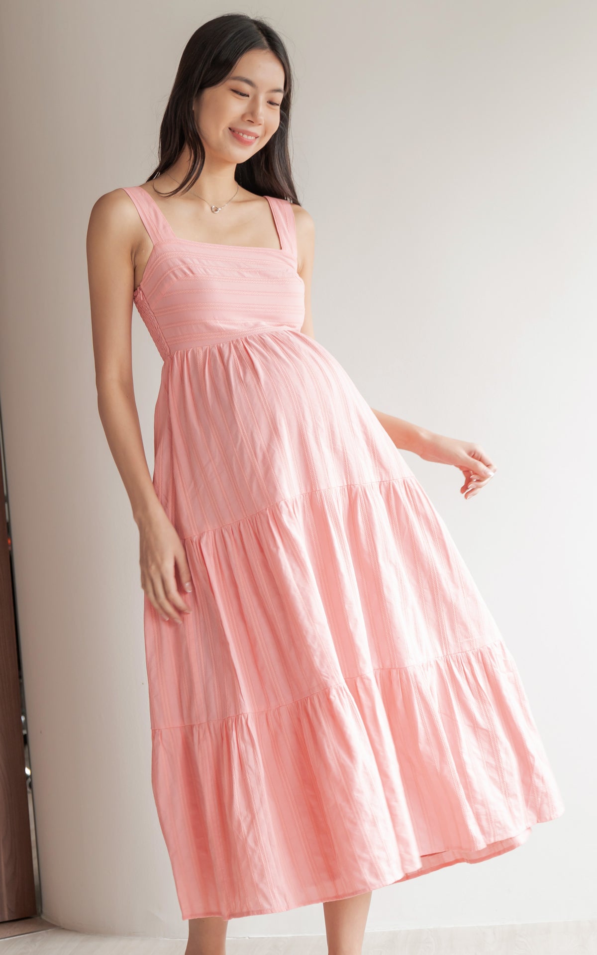 Sydney Textured Sleeveless Dress in Pink