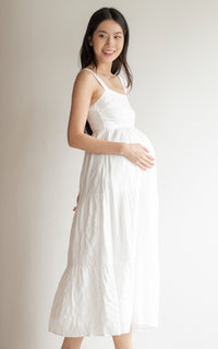 Sydney Textured Sleeveless Dress in White