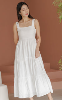 Sydney Textured Sleeveless Dress in White