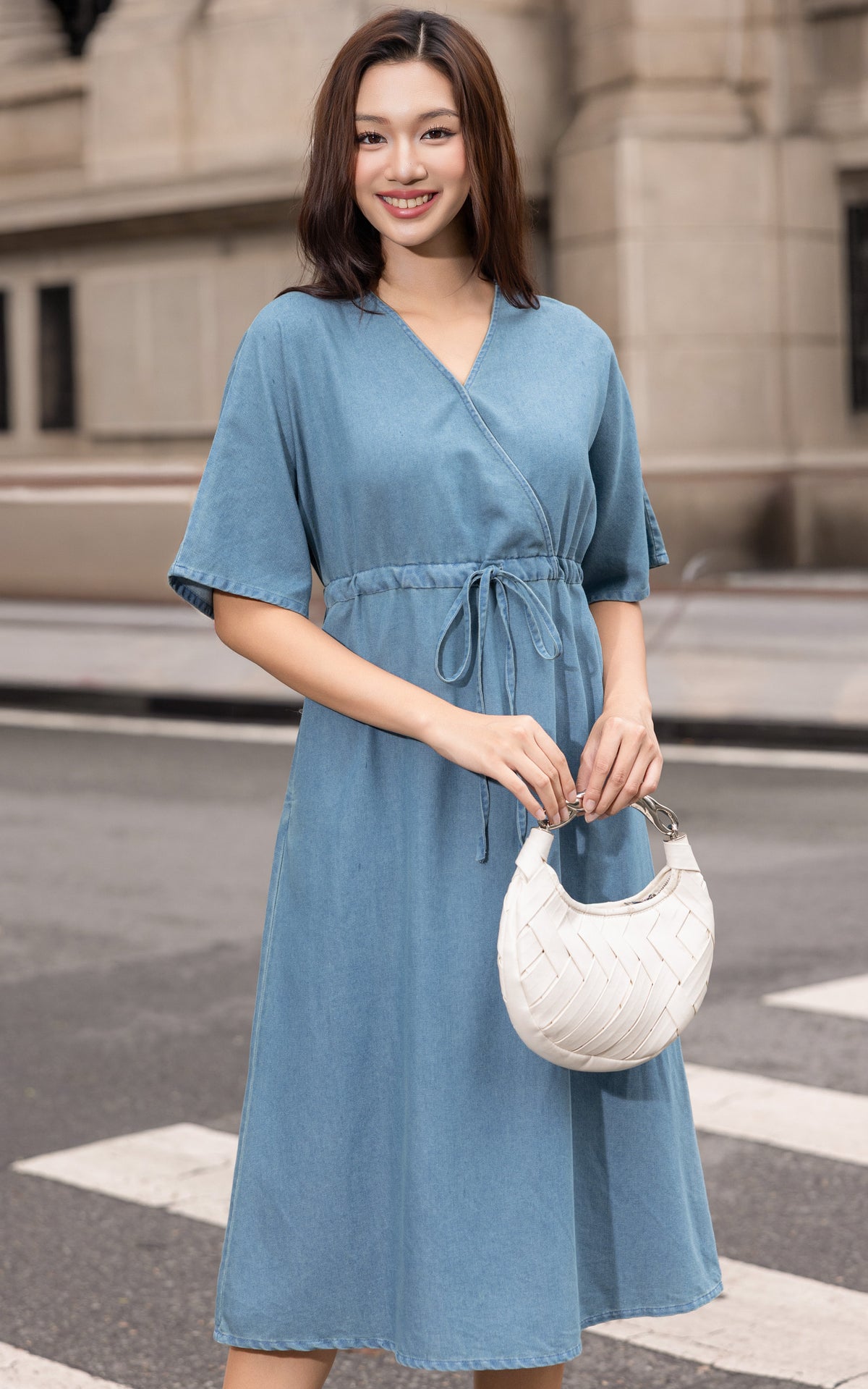 Sylvie Denim Cotton Dress