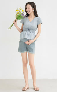 Hayden Denim Maternity Shorts